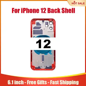 Bilashmart Rear Shell iPhone 12 Back Housing With Free GiftsBackShell  Frame+Back Cover+Waterproof+Side Key Parts+SIM Tray+Tools