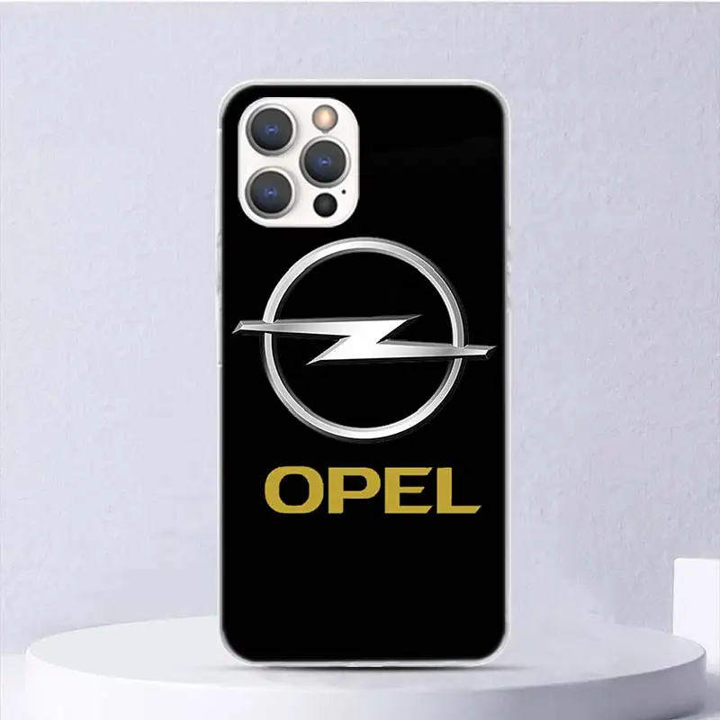 Opel Logo Car Soft Case For iPhone 16 15 Plus 11 12 13 Mini 14 Pro Max Apple Phone Cover X XS XR SE 7 8 SE Coque 11 12 13 Mini 1