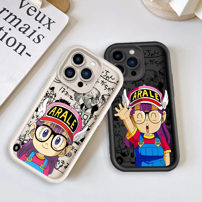 Anime Arales Dr Slumps Cute Eye Ladder For Apple iPhone 15 14 13 12 11 XS XR X Pro Max Plus Cover Phone Case