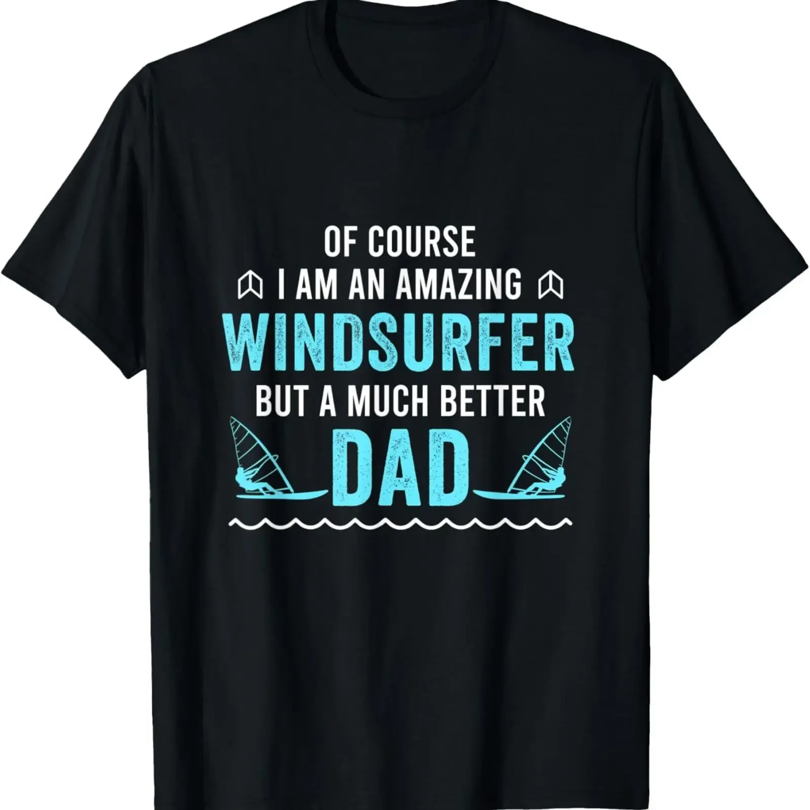 Mens Windsurfing Dad Daddy T Shirt vintage Washed Breathable Soft Casual fashion graphic streetwear Slightly homme Stretched