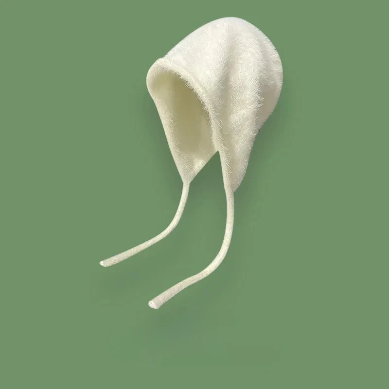 Nowa czapka beanie Y2K na jesień i zimę 2025, urocza, ciepła, japońska czapka dziergana, czapka typu pile, męska czapka z ochroną uszu, czapka z wiązaniem, gorro, bonnet.