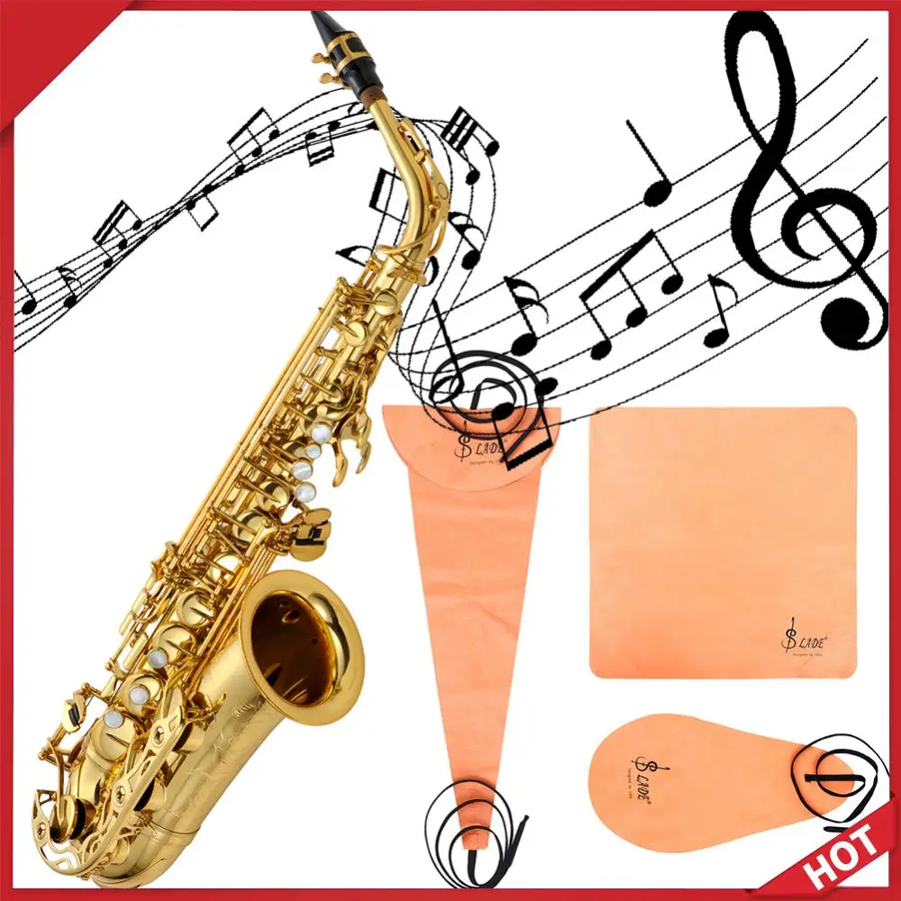 

Набор для чистки саксофона и кларнета, 3 предмета: салфетки для внутренней камеры, набор для ухода за саксофоном