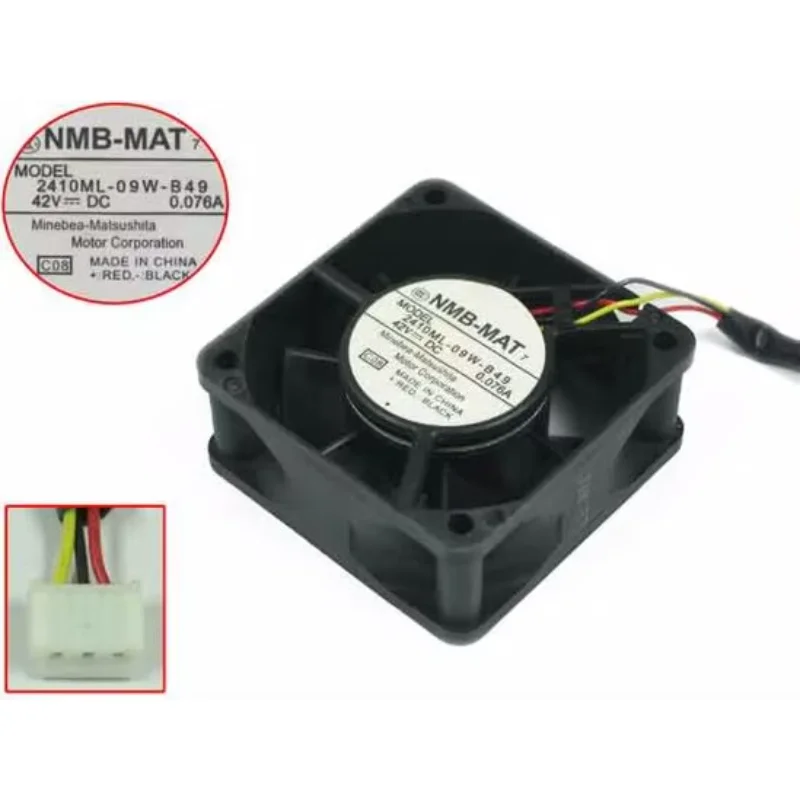 

NMB-MAT 2410ML-09W-B49 C08 DC 42V 0.076A 60x60x25mm Server Cooling Fan