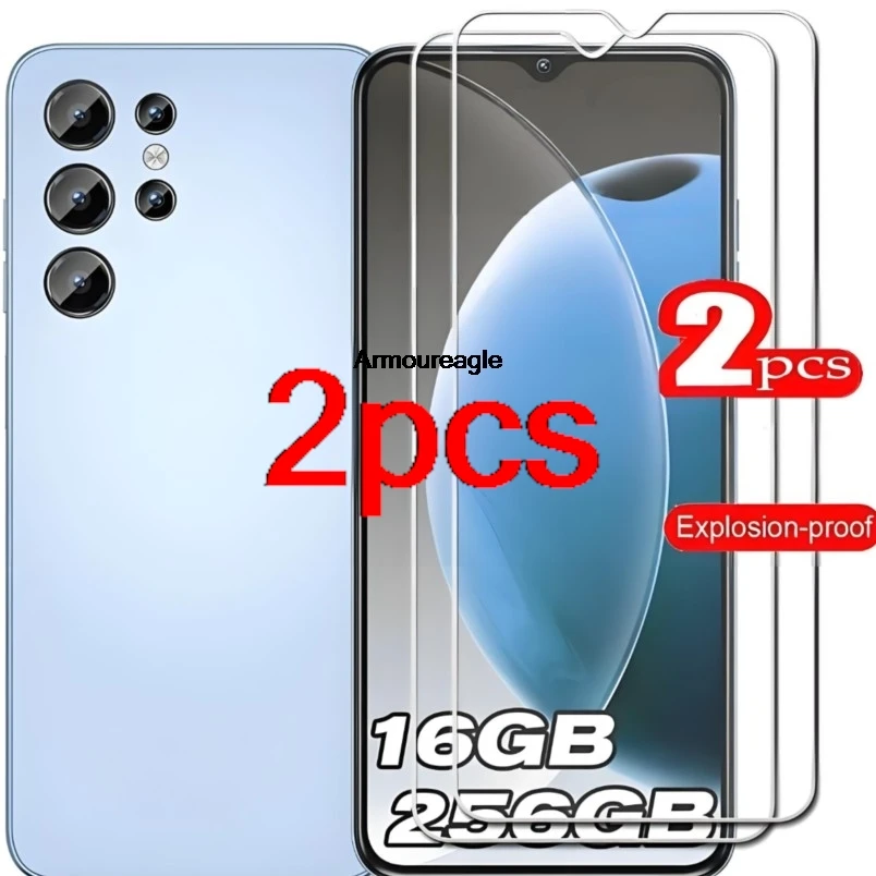 

2PCS FOR Oukitel C1 Pro Clear Tempered Glass Cover ON OukitelC1Pro OukitelC1 C1Pro 6.52" Screen Protector Transparent Film Guard