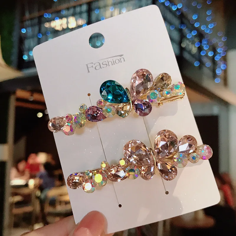 Butterfly Hair Clips Hairpins for Women Zircon Luxury Czech Crystal Bling Jewelry Hair Accessories for GirlsFashion