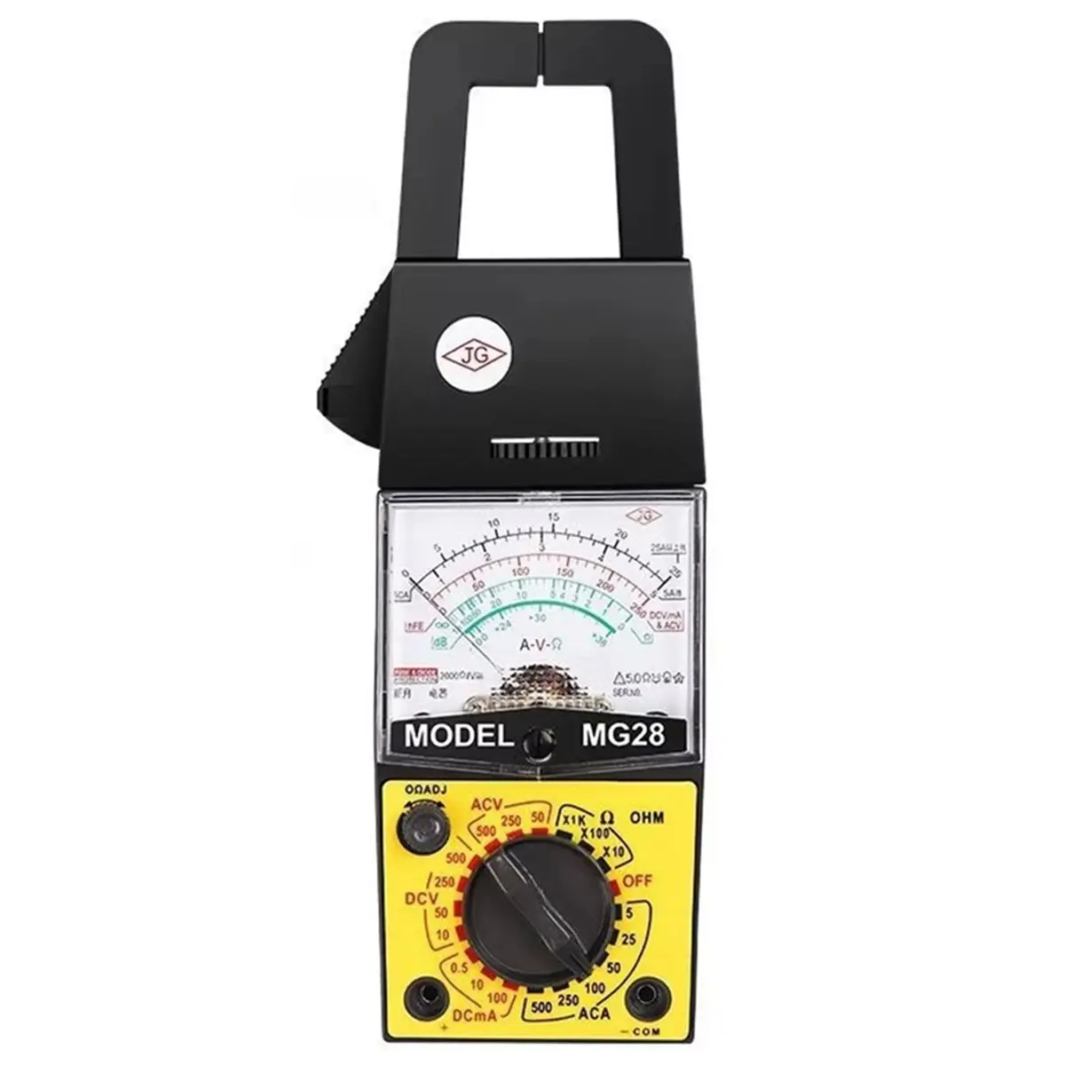 A45I New MG28 Clamp Meter Current and Voltage Pointer Ammeter AC 500A Multi-Function Multimeter AC Current Measurement