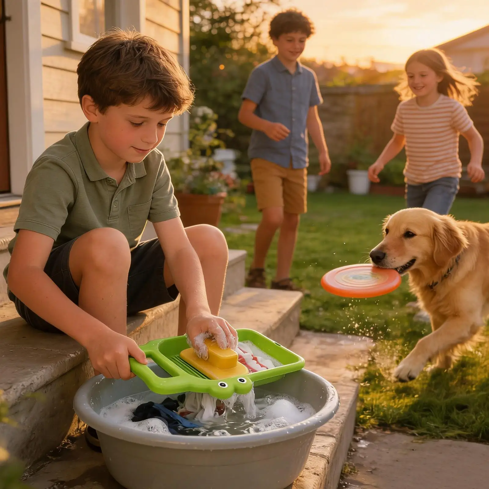 

Laundry Wash Board Portable Manual Hand-Held Household Underwear Clothes Scrubbing Board For Dorm Travel Camping Home School