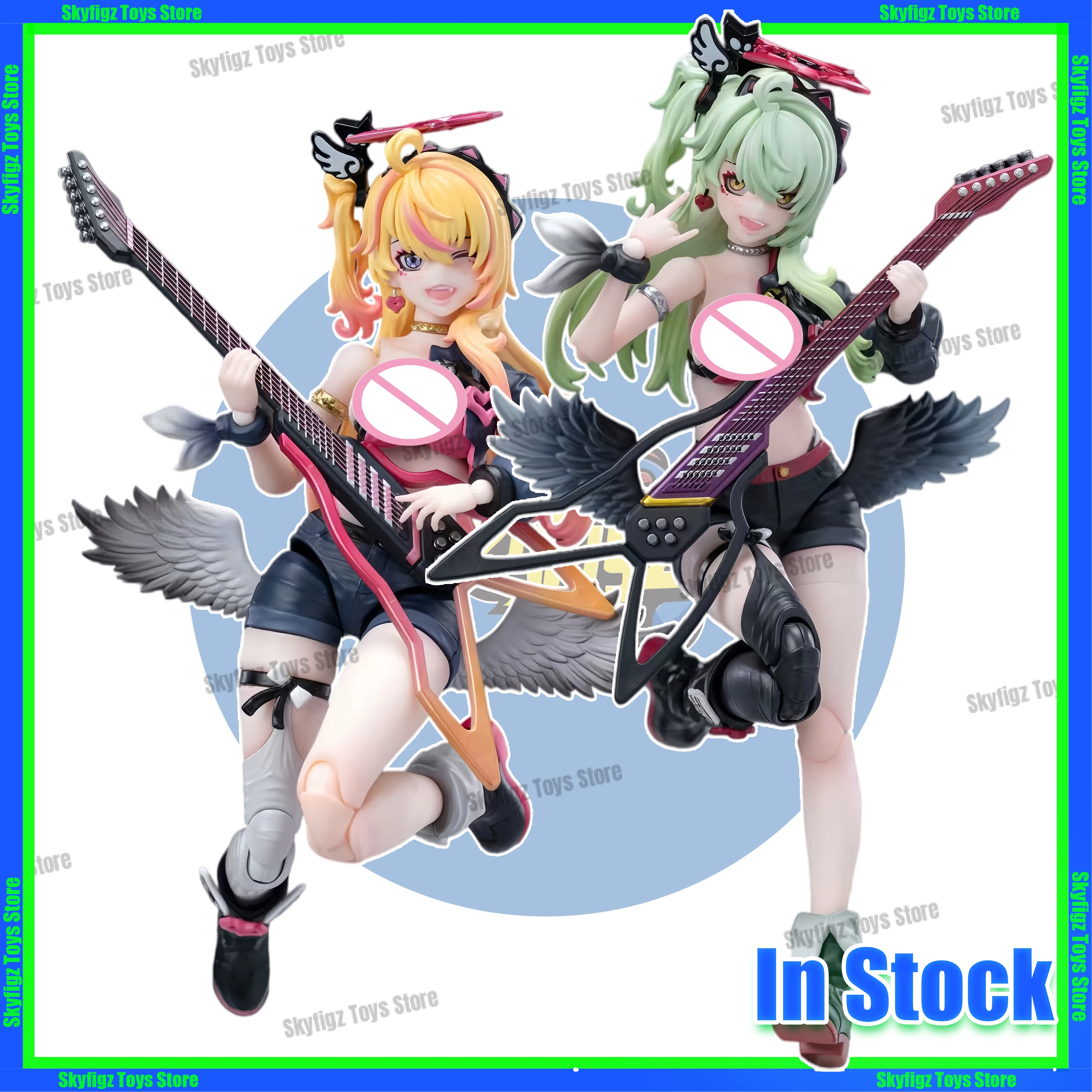 

In Stock Dimensional Embodiment Magic Sound Angel Xingchuan Cat 1/12 Movable Doll Figure Yellow Hair/green Hair Collection Gift