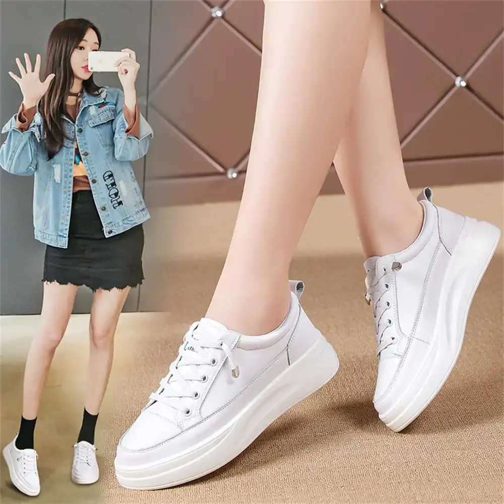 Calf Leather Black Sneakers For Large Tennis Walking White Loafers Ladies Shoes Woman Loafers Sport Tenia Hypebeast