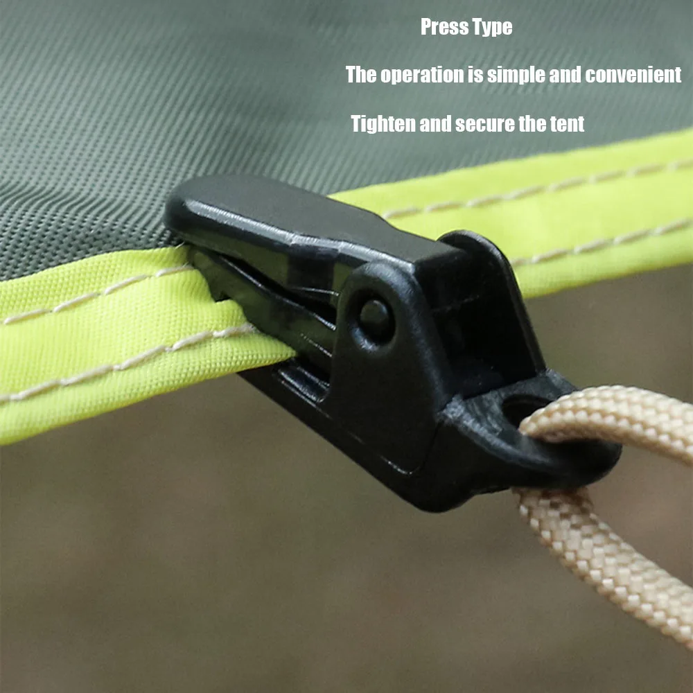 1/5/10PcsTarpaulin Clip Tent Canopy Clip Buckle Outdoor Wind Rope Clamps Reusable Awning Mountaineering Camping Accessories