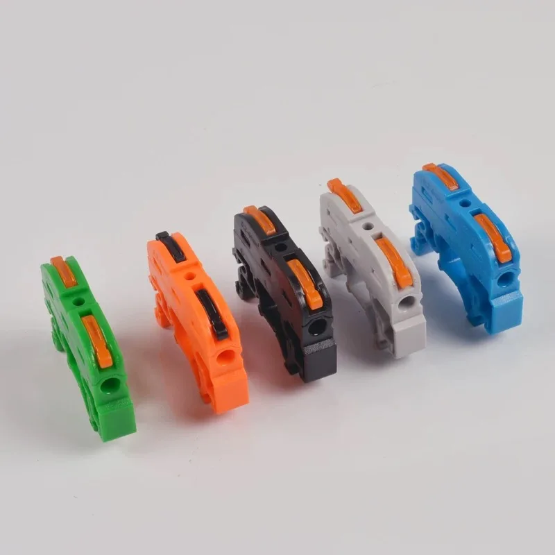 Din Rail Terminal Block Wire Connector 211 Quick Combination Type Splicing Conductor Fast Push In Cable Connector Universal