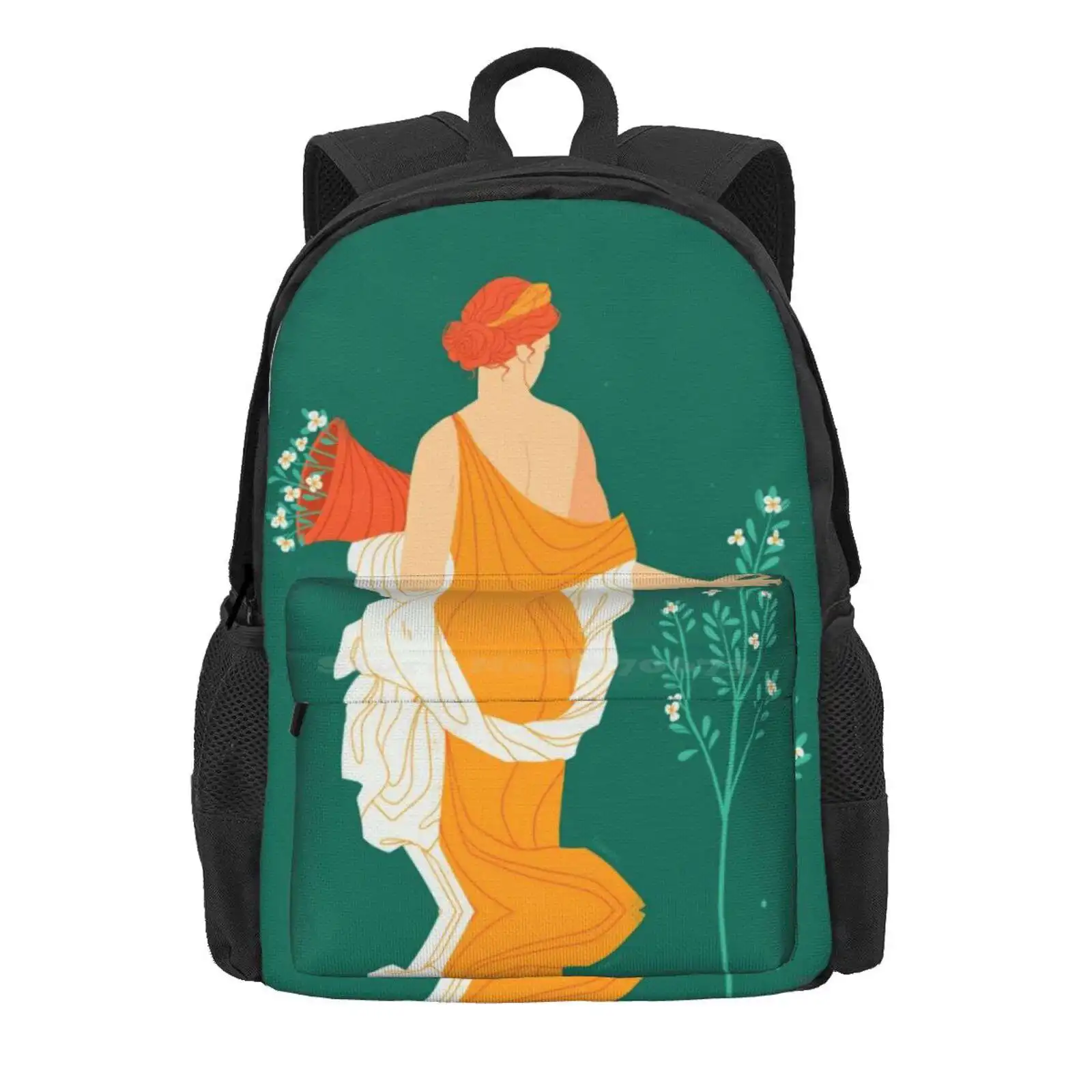 Flora Fresco Hot Sale Schoolbag Backpack Fashion Bags Pompeii Stabae Floralia Roman History Art History Nerd Archaeology