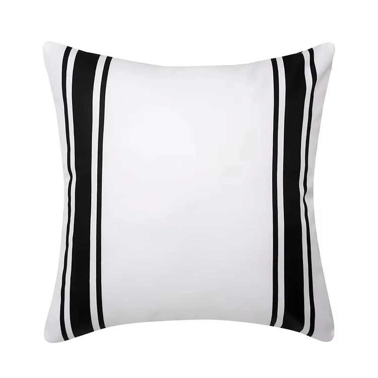 1pc Waterproof Cushion Cover 45*45 30*50 Decorative Pillowcase Black White Indoor Outdoor Pillow Cover for Sofa Living Room