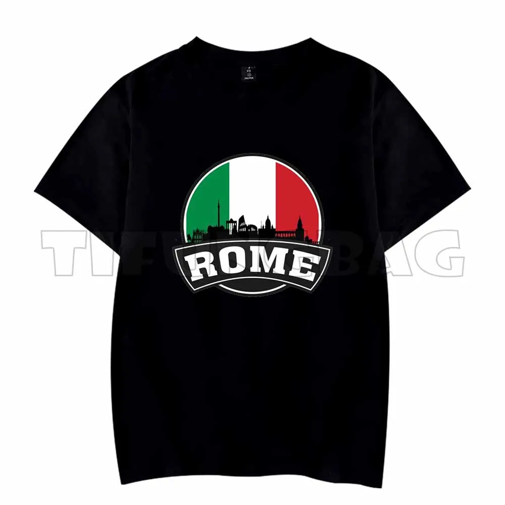 Rome Milan Italy Travel City Turin Naples Italian Fashion T-Shirts Short Sleeve O Neck Tops Women Men T Shirt Tee Unisex