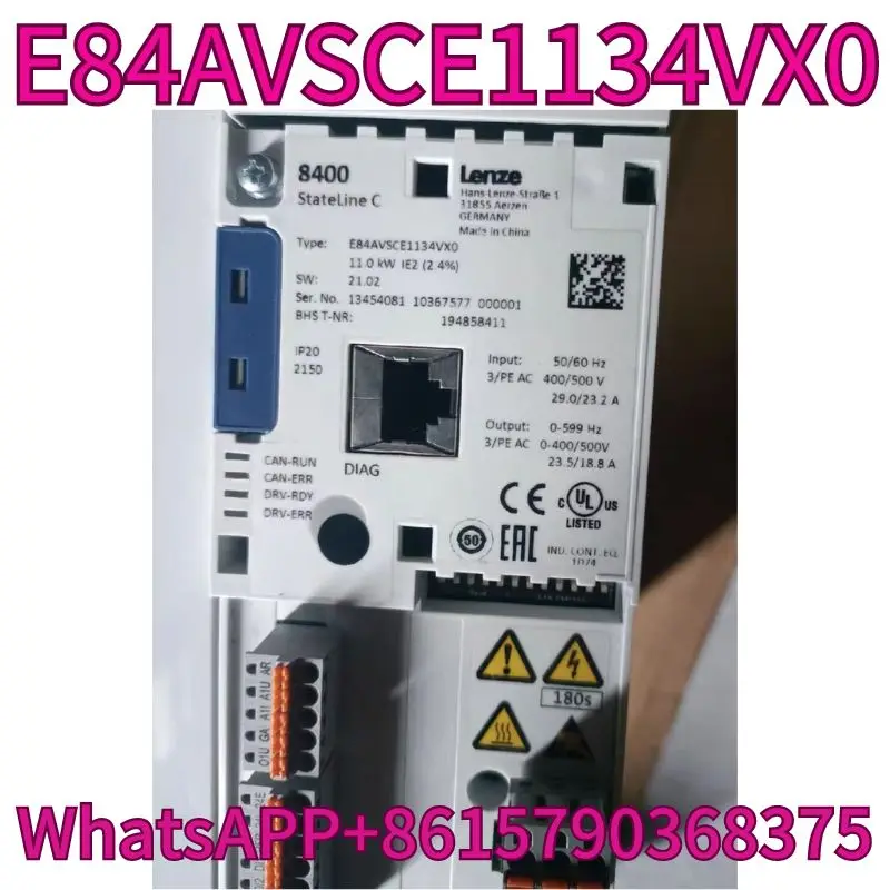 New frequency converter E84AVSCE1134VX0 11KW with a one-year warranty for quick delivery