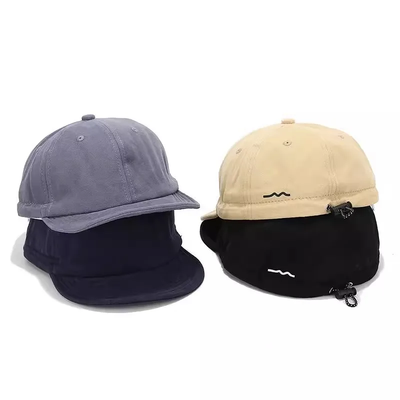 Japanese Soft-brimmed Cap Women's Fully Enclosed Spring and Summer Sun Baseball Hat Men's Short-brimmed Hat Trendy Soft Sun Cap