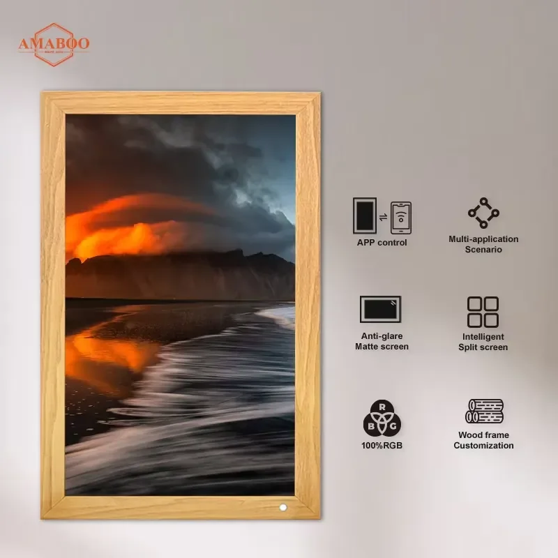 OEM 21.5 Inch 2K Anti Glare Wifi Smart Photo Frame Electronic Album Digital Picture Frame Nft Display Video Art Exhibitions