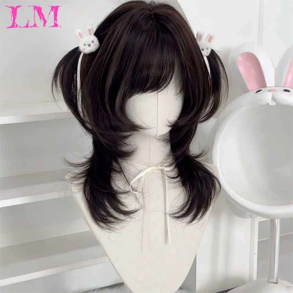 LM Blue Short Bob Body Wave Synthetic Wigs For Women Natur Synthet Blonde Cosplay Synthet Natural Hair Lolita Pelucas парик