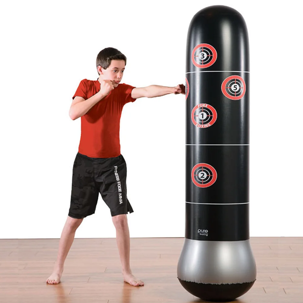 Inflatable Fitness Boxing Punching Bag 160cm PVC Inflatable Thickening Boxing Column Tumbler Fighting Column