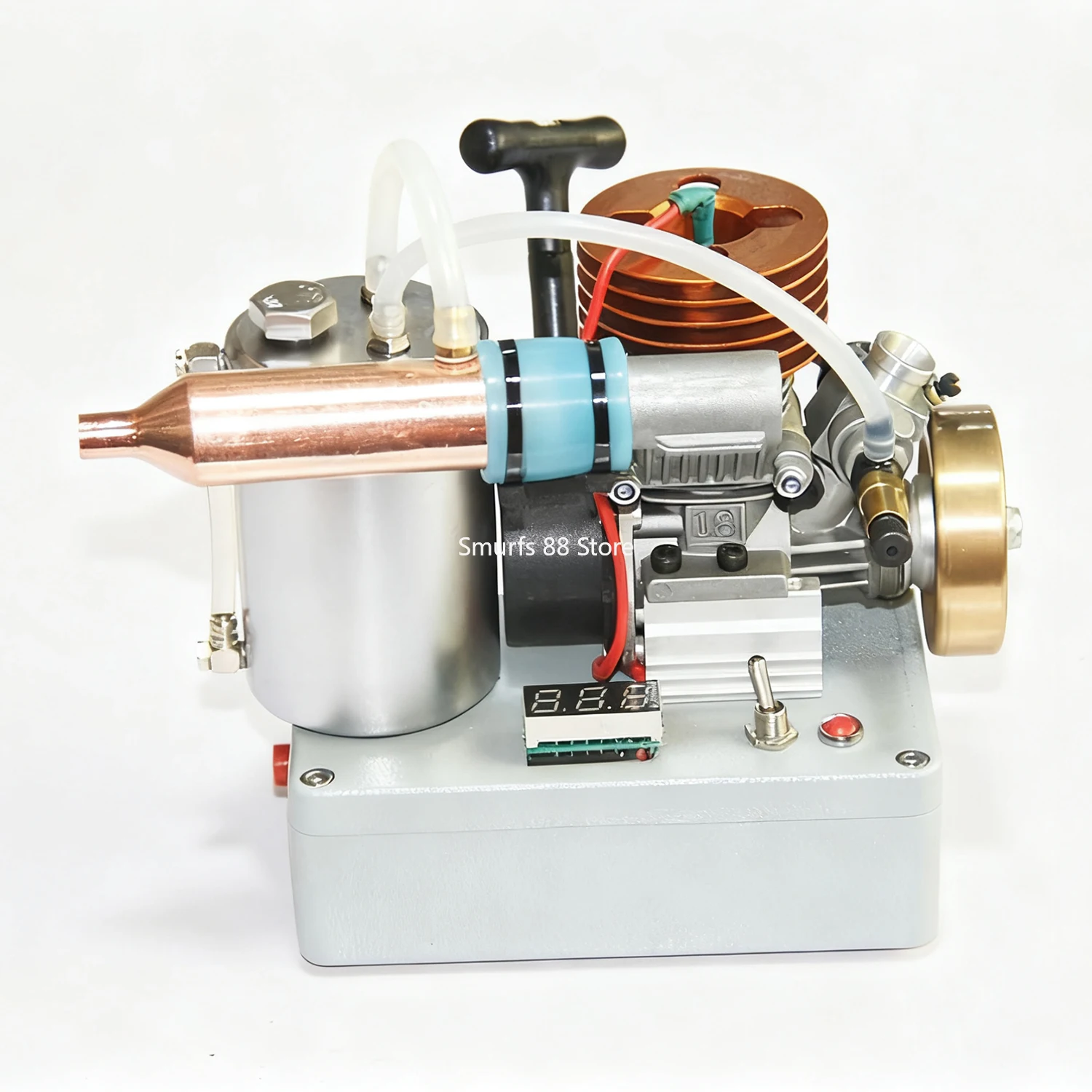 

18-уровневый метаноловый двигатель, модель микрометаллического двигателя, медный маховик, прямая выхлопная труба, напряжение с дисплеем напряжения, игрушки-переключатели