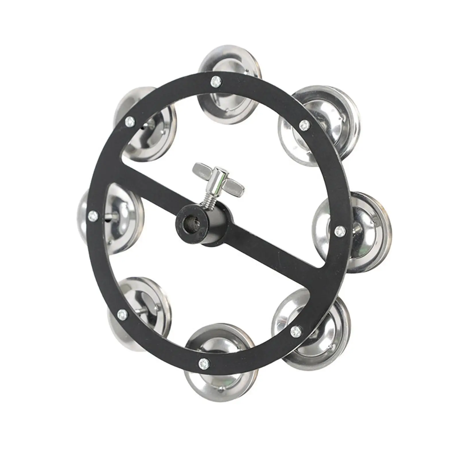 Stainless Steel Hi Hat Tambourine Lightweight Drum Accessory Professional Percussion for Jazz Concert and Dance
