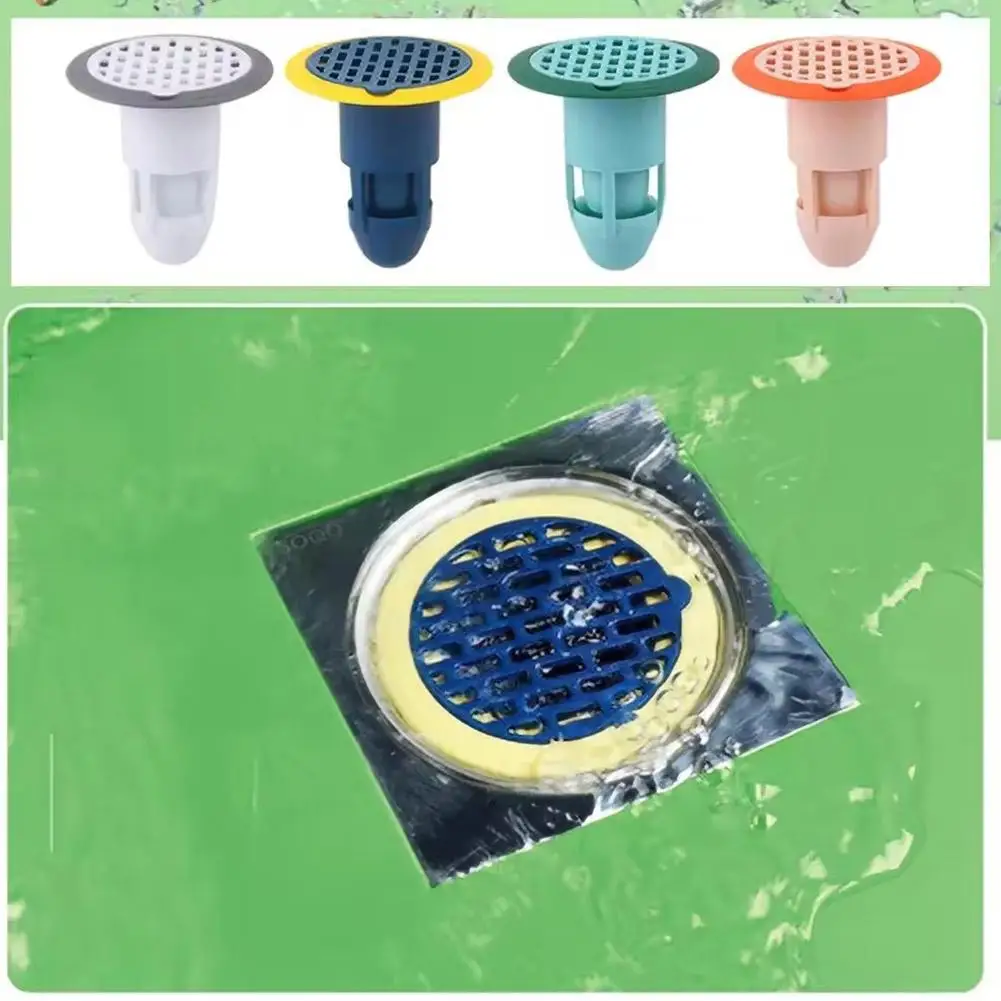 Deodorizing Drainage Core Bathroom Floor Sewer Deodorizer Water Anti-odor Artifact Silicone Cockroach Sealing Seal Plug Cov D7P4