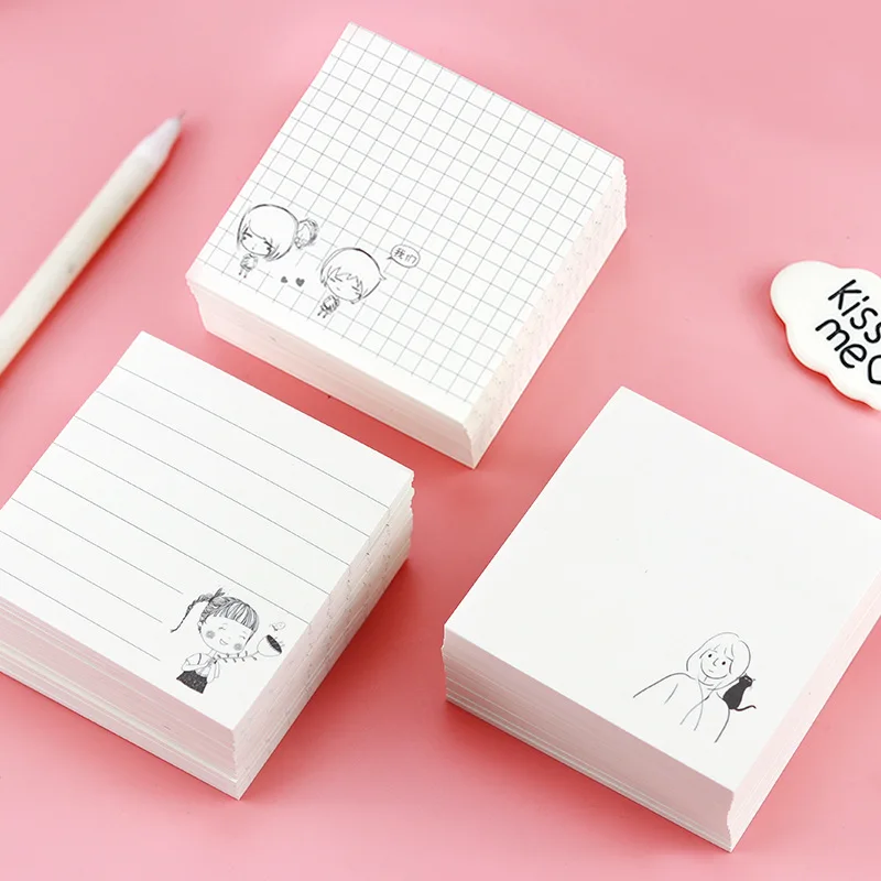 Simple Style Memo Notes Fantasy Girl Black and White Memo Pad  Notes Office Study Memos N Times Wholesale Sticky Notes