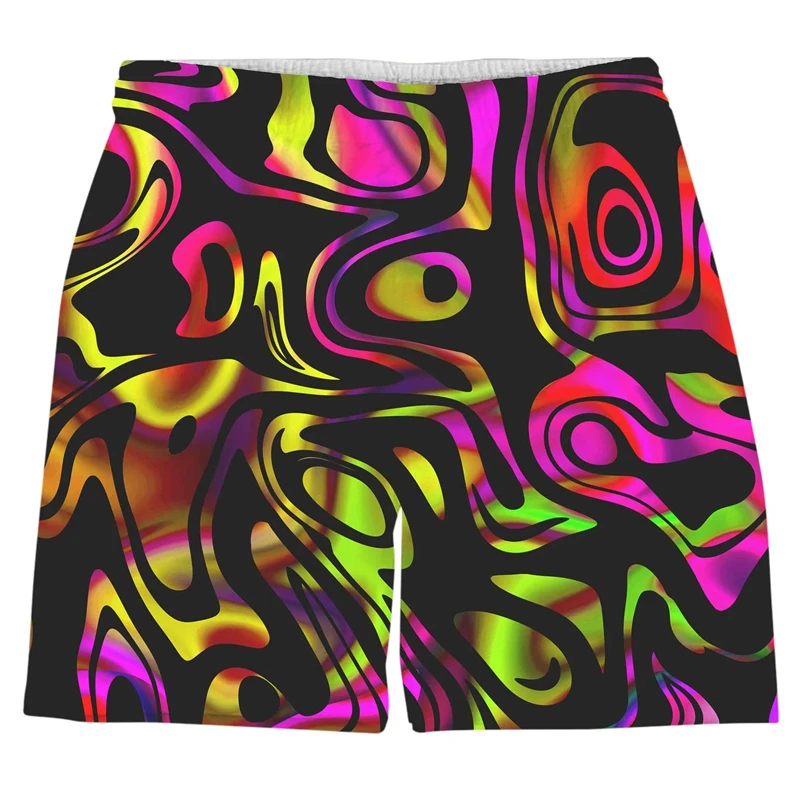 

Colorful Graffiti 3D Printed Surfing Board Shorts Cool Summer Street Hip Hop Swim Trunks For Men Kids Hawaii Travel Beach Shorts