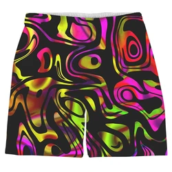 Pantaloncini da surf stampati in 3D Graffiti colorati Cool Summer Street costume da bagno Hip Hop per uomo bambini Hawaii Travel Beach Shorts