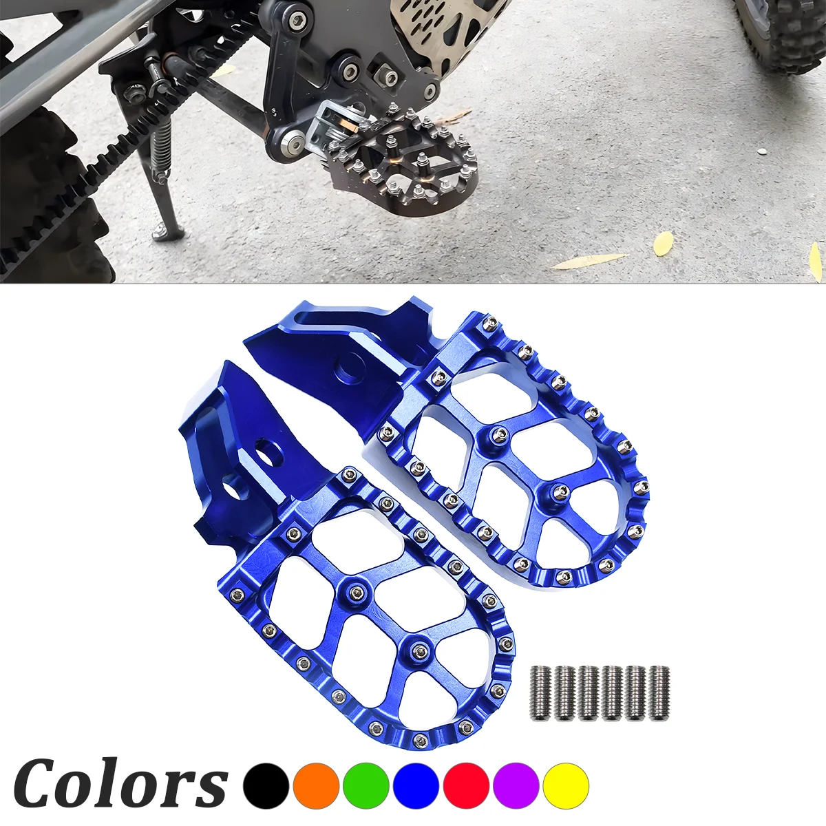 

CNC Aluminum Footrest Footpegs Foot Pegs Pedal For Surron Ultrabee Ultra Bee SUR RON Off-Road Electric Vehicle Dirt Bike Parts