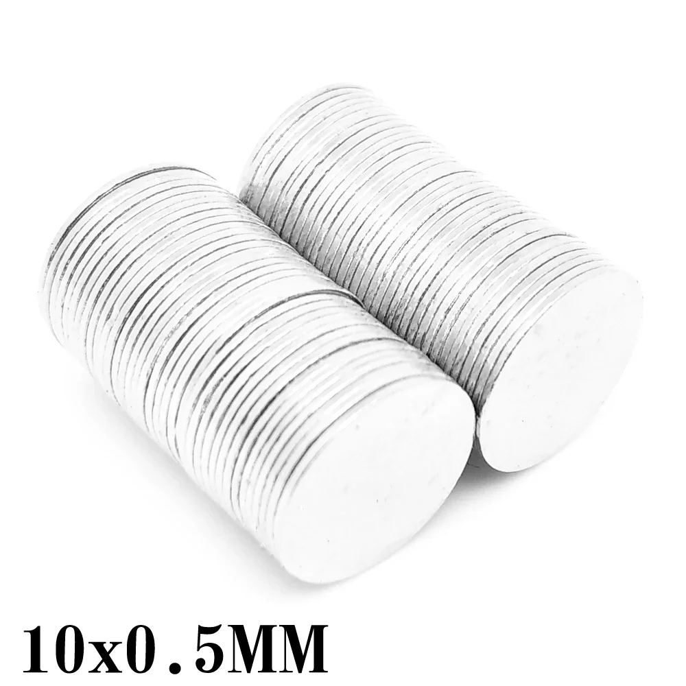 10x0.5mm cienki okrągły silny magnes 10X0.5mm neodymowy magnes stały dysk 10x0.5 N35 10*0.5