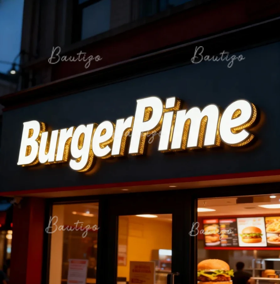 Business Led Poster Custom Light Logo Luminous Metal Sign Garage Neon Wall English Letters Signs Advertising Signboard Letter 3d