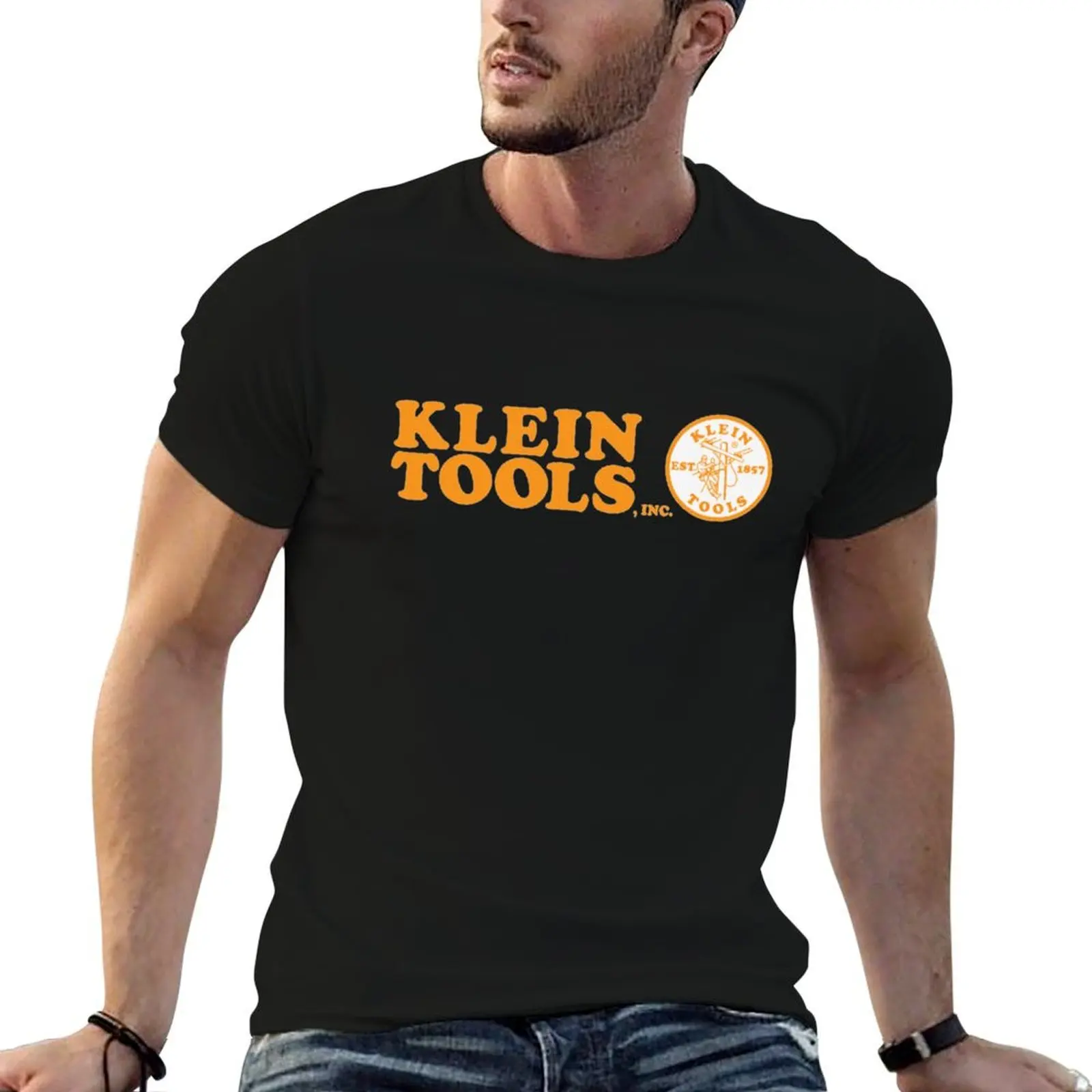 

Klein Tools - Est . 1857 Logo (Orange) T-Shirt graphic t shirts for man cotton t shirts high quality T-Shirt