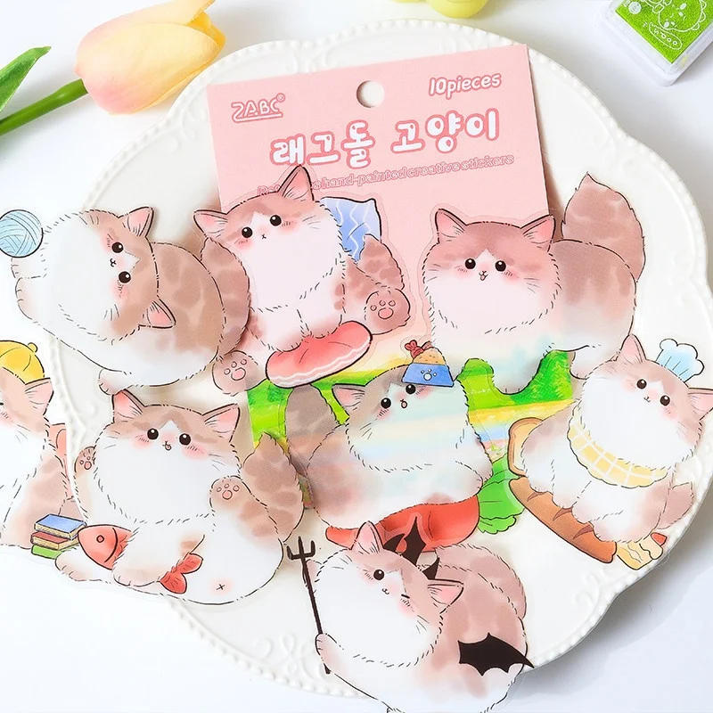 36pack/lot Kawaii Panda Dog Rabbit Animal Stickers Cute Scrapbooking DIY Diary Decorative Stationery Sticker Album Stick Label