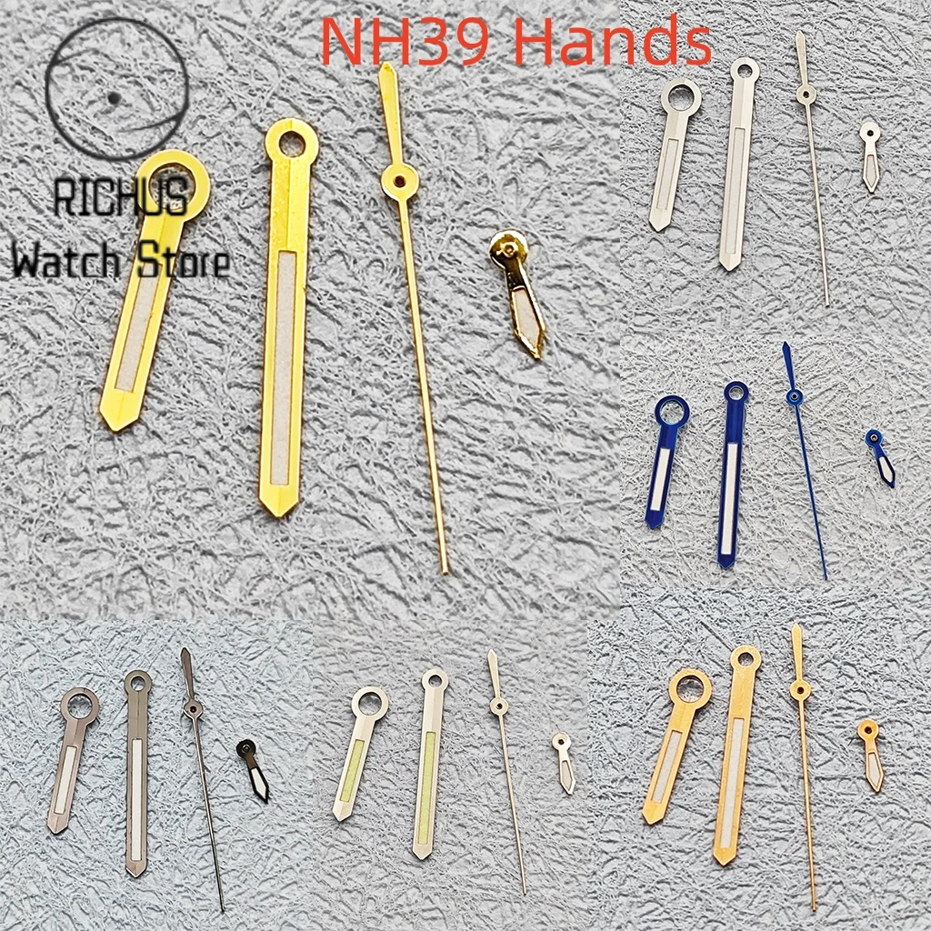 RICHUS NH39 Watch Hands Green Luminous Fit NH39 Automatic Movement Accessory Part