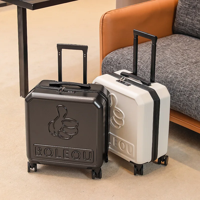 18 Inch Handbagage Vrouwelijke Kleine Lichtgewicht Trolley Koffer Mode Trekstang Box Boarding Kinderen Reiskoffer