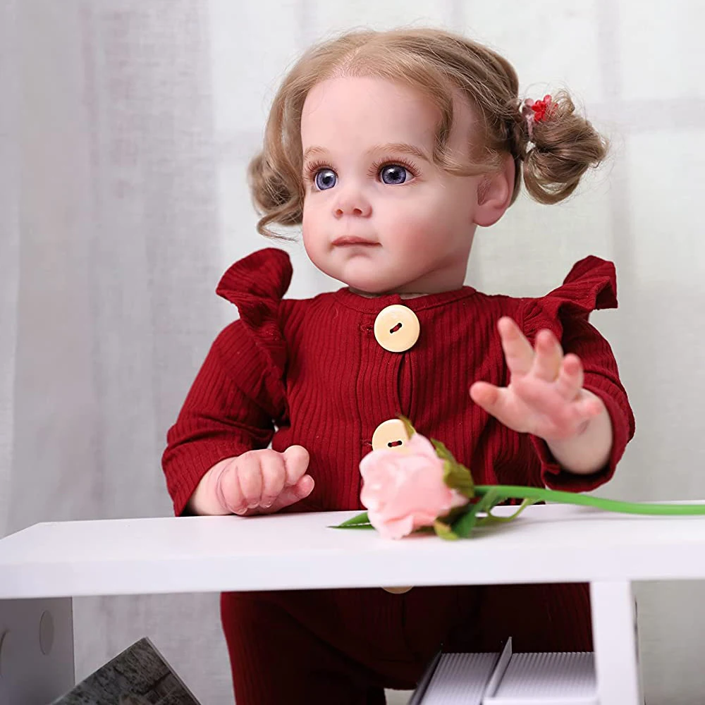 

Reborn Doll 22 inch 55 cm Realistic Soft Silicone Vinyl Reborn Dolls Girl Handmade Reborn Baby Doll Like a Lifelike Baby Real Life Baby Dolls Xmas gift