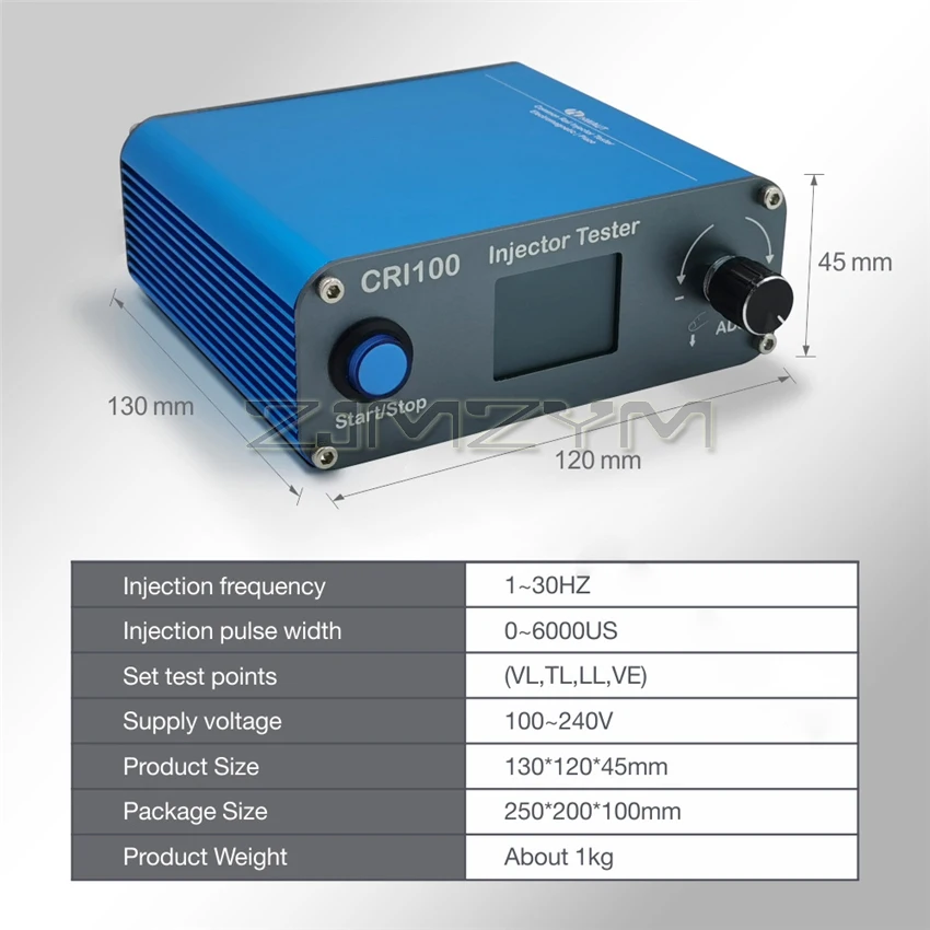 CRI100 Common Rail Injector Tester Support Testing Of Piezoelectric And Electromagnetic Fuel Injectors 100V~240V