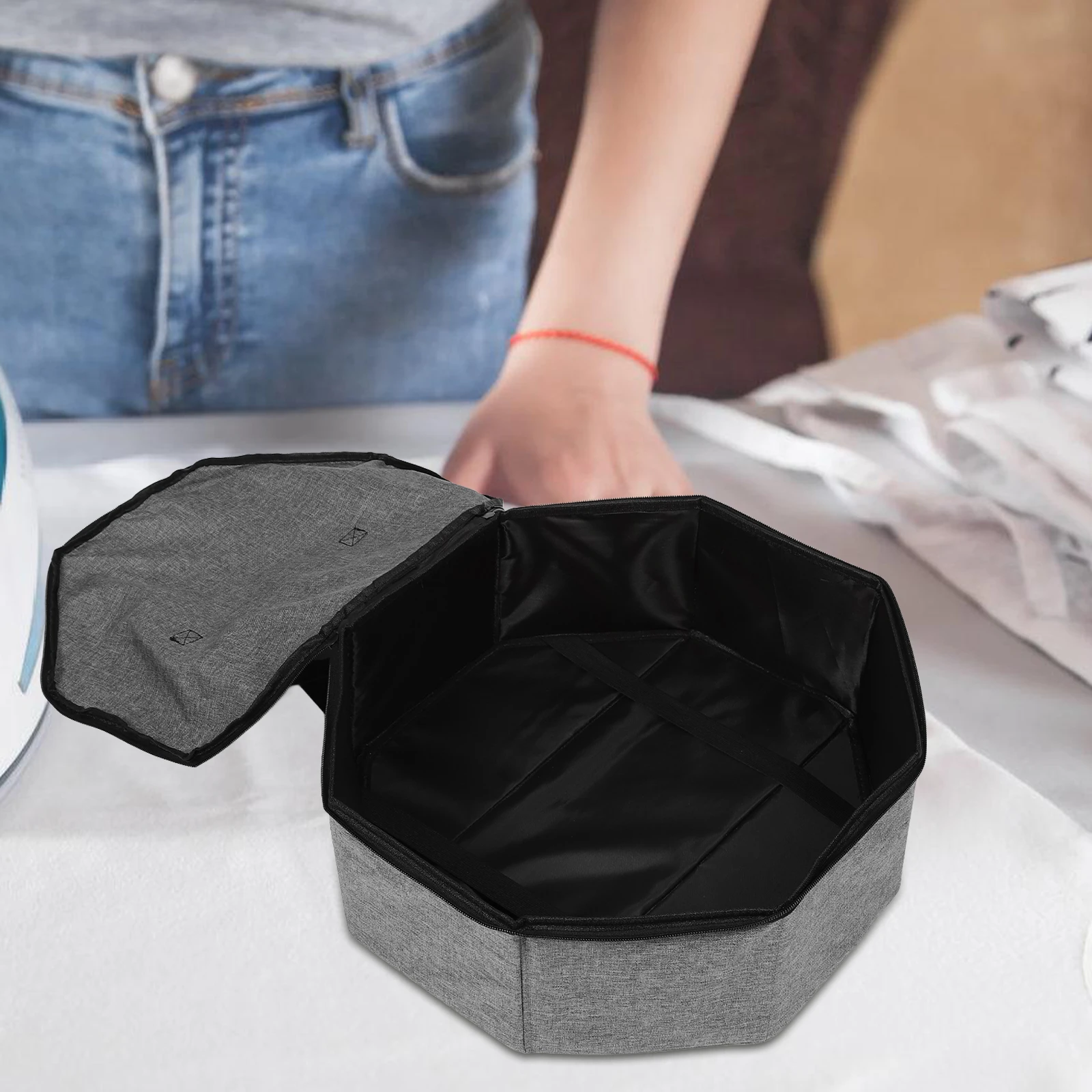 

Hat Storage Bag Large Round Portable for Women Men Cowboy Case Handle Foldable Polyester Travel ganizer Hat Bags Container