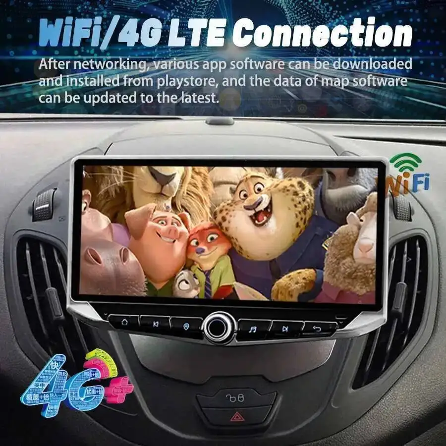 Yes Android15 Multimedia Car Radio For FORD B-MAX TRANSIT COURIER TOURNEO 2012-2017 Carplay Video Autoradio GPS Navi Auto 2din