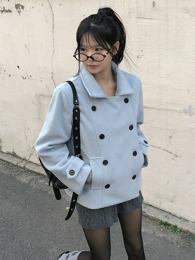 Ci Thiened Winter Wollmantel Damen ort Sle Warm Mantel Design Sensation Tweed Jaets Kleiner Damenmantel