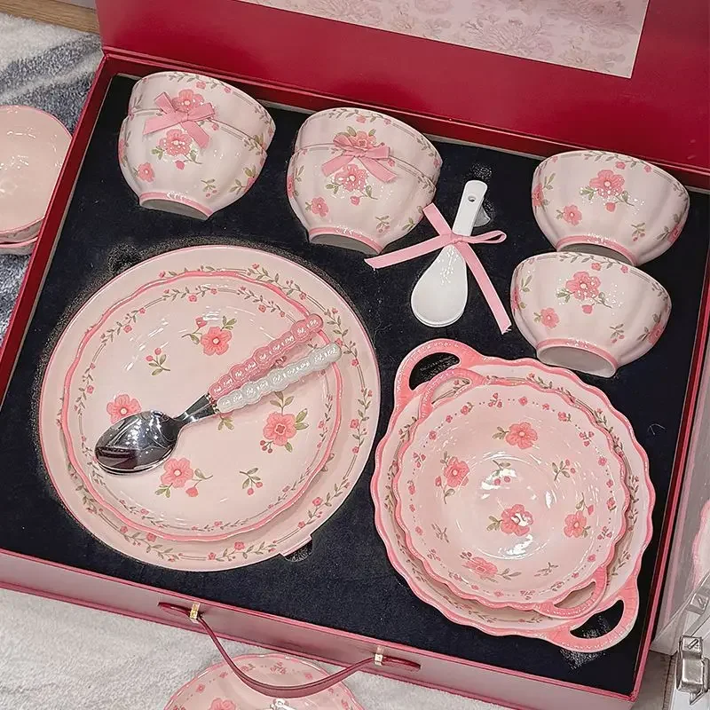 Underglaze tableware, dishes set, household 2025 new dishes, housewarming,