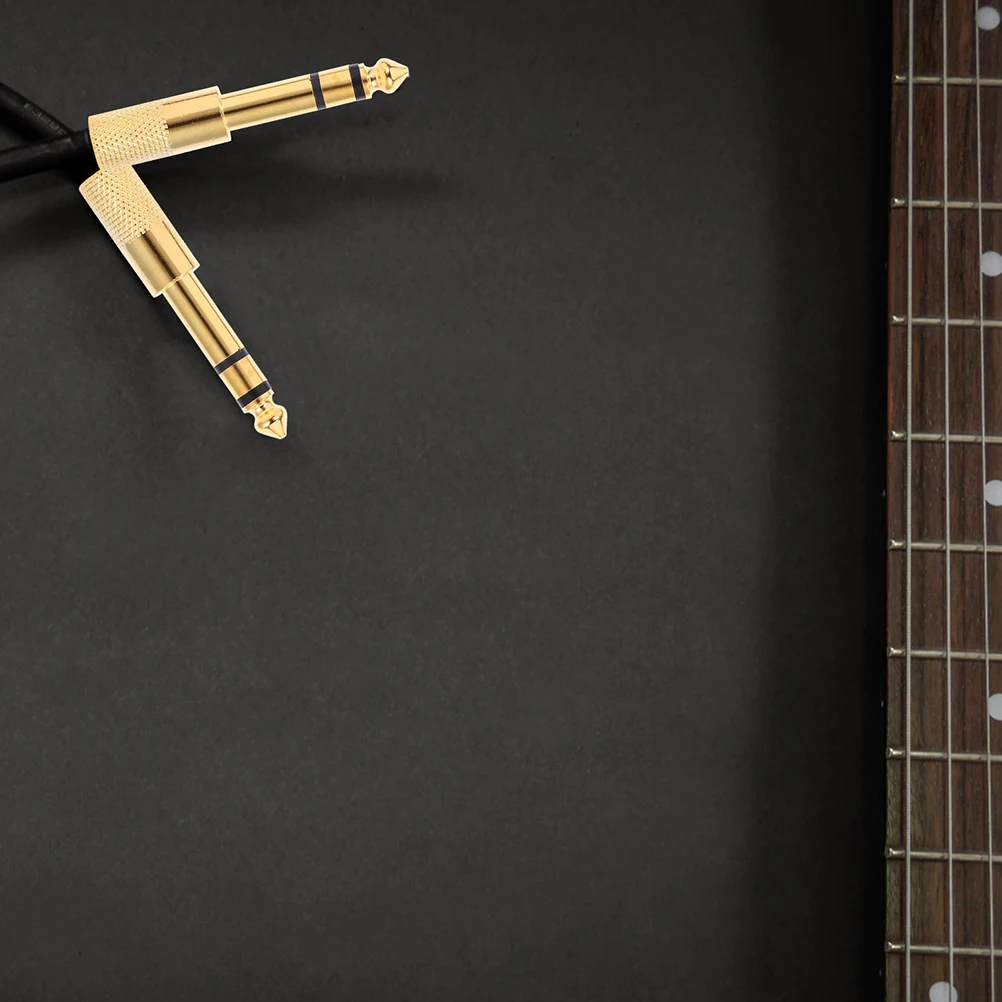 

4 Pcs Audio Adapter Male Amp to Headphone Gold Plated Guitar Female Jack Airplane
