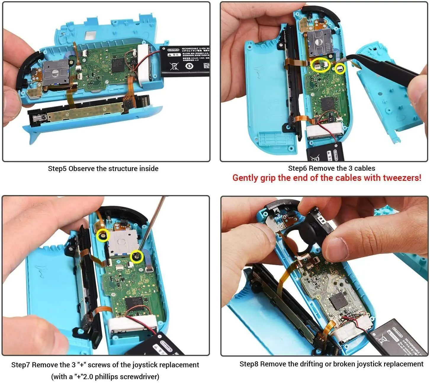 Picture 7: 2pcs Replacement 3D Analog Joystick for Nintendo Switch Lite and Joy-Con Left or Right Analog Thumb Stick Joystick Replace