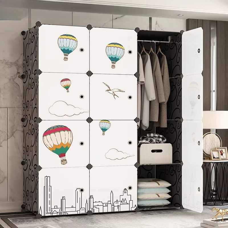 

Partitions Clothes Wardrobe Storage Cube Modular Organizer Minimalist Wardrobe Fabric Small Guarda Roupa Furniture For Room