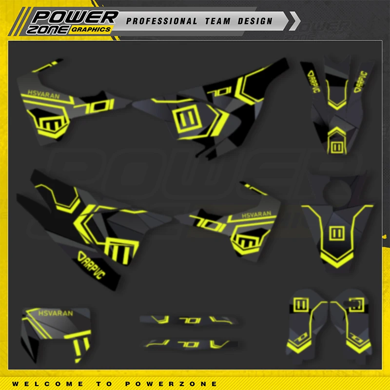 

PowerZone пользовательские графические наклейки наборы для Husqvarna наклейка 15-20 701 SUPERMOTO ENDURO 2015-2017 2018 2019 2020