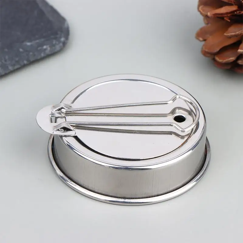 Stainless Steel Mini Alcohol Furnace Ignition Cover With Handle Anti Scalding Windproof Barrier Fuel Fire Extinguishing Cover