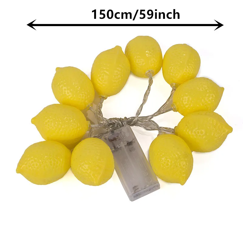 Amarelo Limão String Lights para decoração, atmosfera de festa interior, Natal Flower Fairy Lights, Cortinas, Roma, Amarelo, 551, 2024