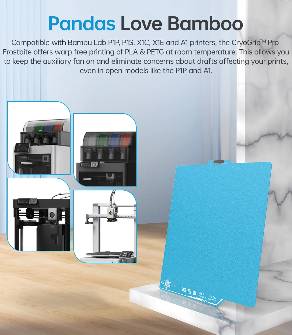 BIGTREETECH Panda Bauplatte CryoGrip Pro Kühlplatte für Bambu P1 X1 Serie A1 & Mini Kobra3 Combo Qidi Plus4 Voron 300MM H2D H2S – Detail 28