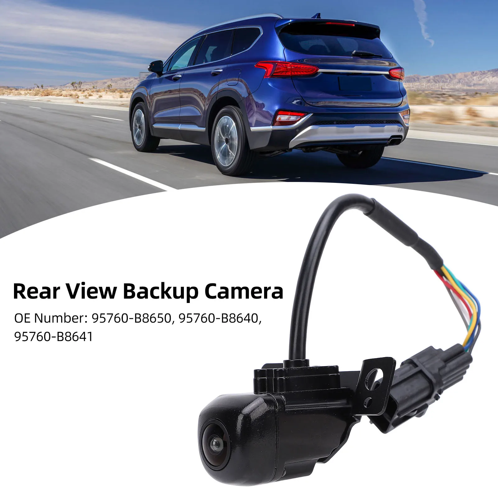 

Parking Aid Reverse Camera 95760-B8641 Backup Reverse Camera Wear Resistant Full Range Monitoring for XL 2017 To 2019